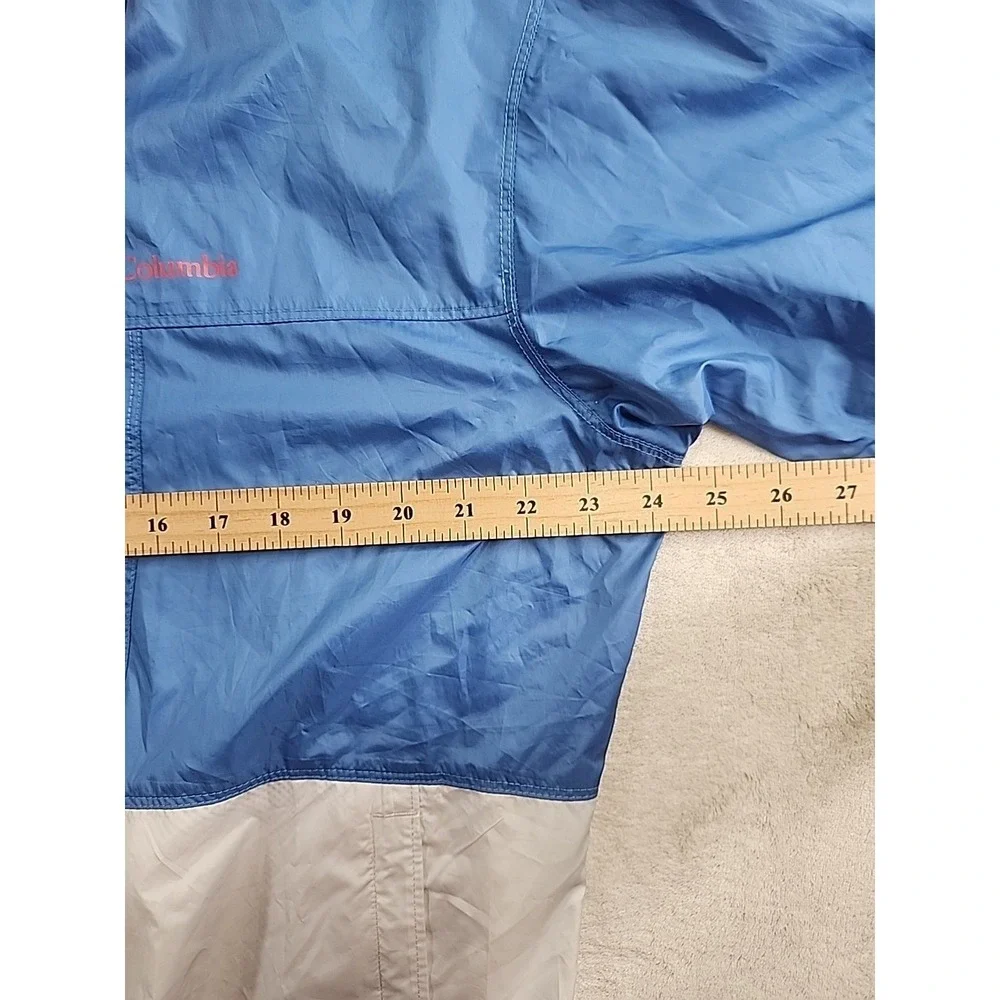 Columbia Omni-Tech Rain Jacket‎ Adult Womens X-Large Blue & White